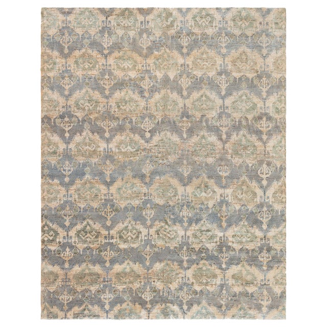 Contemporary Mallow Mint Abstract Handmade Rug by Doris Leslie Blau For Sale