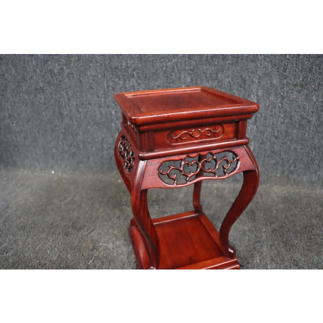 Early 21st Century Early 21st Century Chinoiserie Style Mahogany Stand For Sale - Image 5 of 7