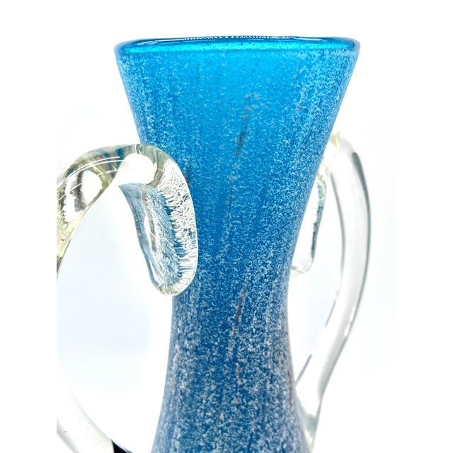 Large Etruscan Style A Scavo Murano Glass Amphora Vase, 1960s For Sale - Image 15 of 18