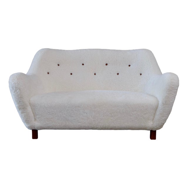 Swedish Sheepskin Sofa, 1950s For Sale