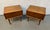 Add a touch of timeless mid-century style to your bedroom with this handsome pair of vintage nightstands by Furnette...