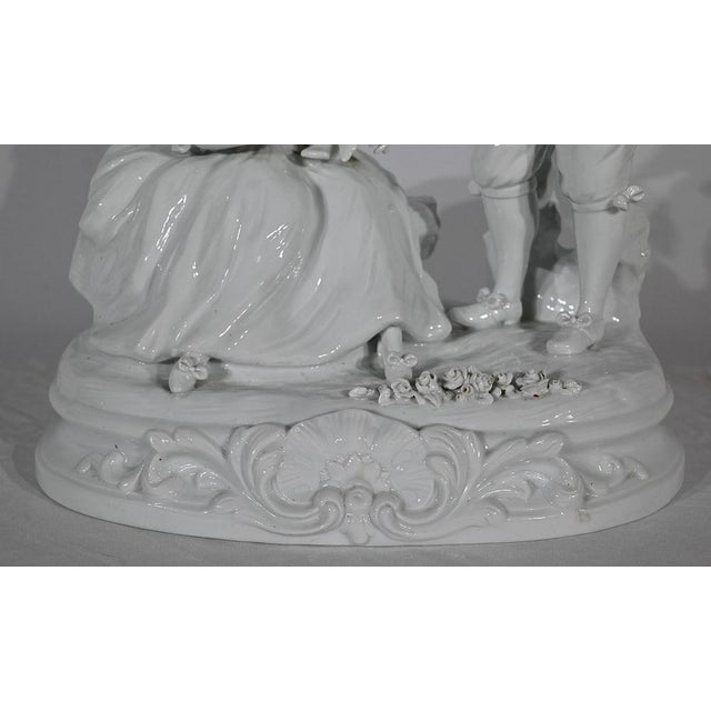 After F. Boucher, Couple de Galants, Late 1800s, Sèvres Porcelain For Sale - Image 12 of 18
