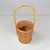 Wood Mid-Century Modern Italian Round Rattan Umbrella Stand with Handle, 1960s For Sale - Image 7 of 18