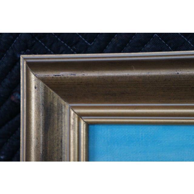 Textile Late 20th Century The Flamingoes After Henri Rousseau Tropical Oil Riverscape Painting Framed For Sale - Image 7 of 12