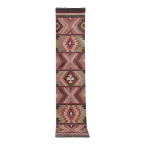 1960s Vintage Striped Turkish Kilim Runner 2'6'' X 11'9''