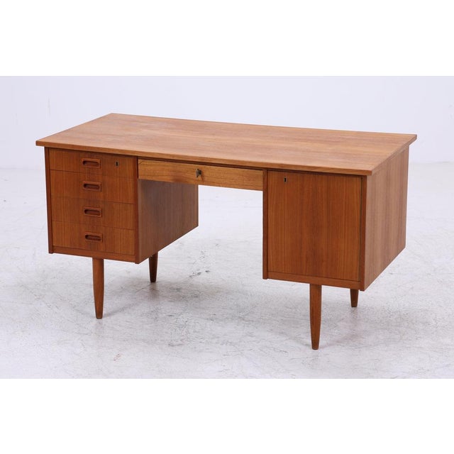1960s Vintage Danish Teak Desk, 1960s For Sale - Image 5 of 16