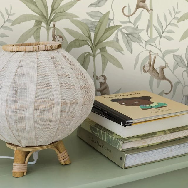 Mid-Century Modern Boråstapeter Jungle Friends Wallpaper In Cocoa And Sage For Sale - Image 3 of 3