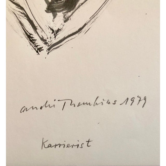 This is titled "Karrierist" the German word for careerist and depicts a surreal face on a figure with a Salvador Dali...