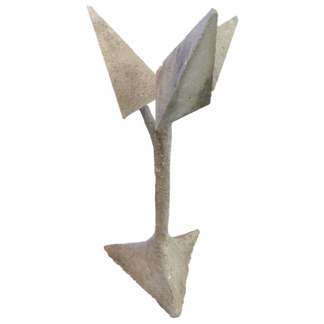 A spectacular brutalist cast concrete abstract sculpture. Constructed over a steel frame, an expressive and alluring...