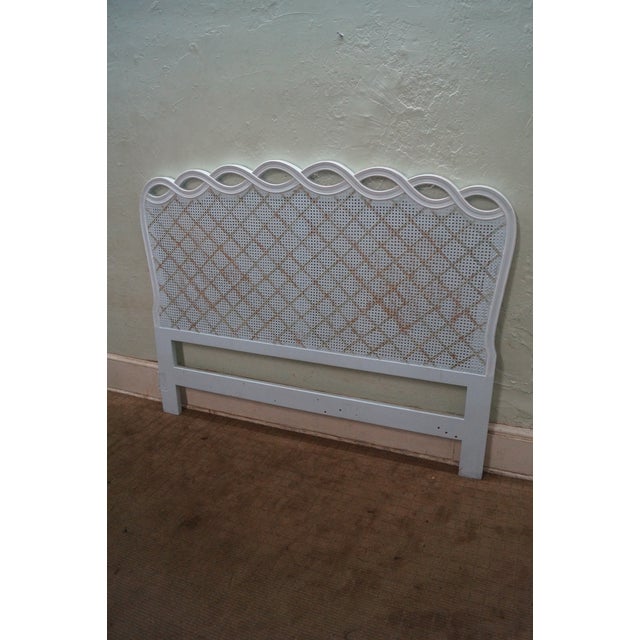 Louis XV Style Painted Cane Back Queen Headboard Chairish