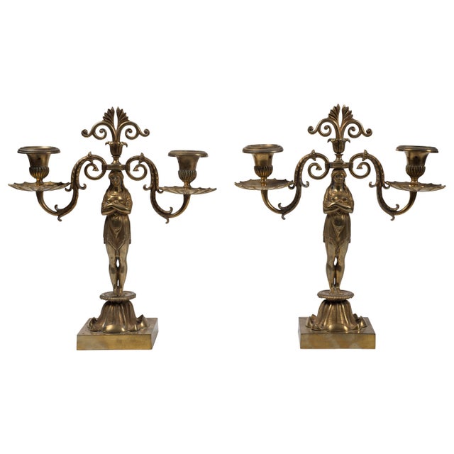 French Candleholders, 19th Century, Set of 2 For Sale - Image 5 of 5