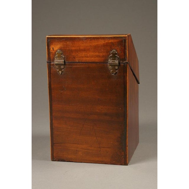 Exceptional 18th-century English knife or cutlery box dating to circa 1780, traditionally designed with interior dividers...