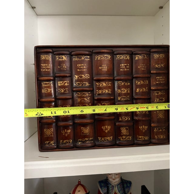 Theodore Alexander Vintage Theodore Alexander Faux Book Library Panel Facade For Sale - Image 4 of 6