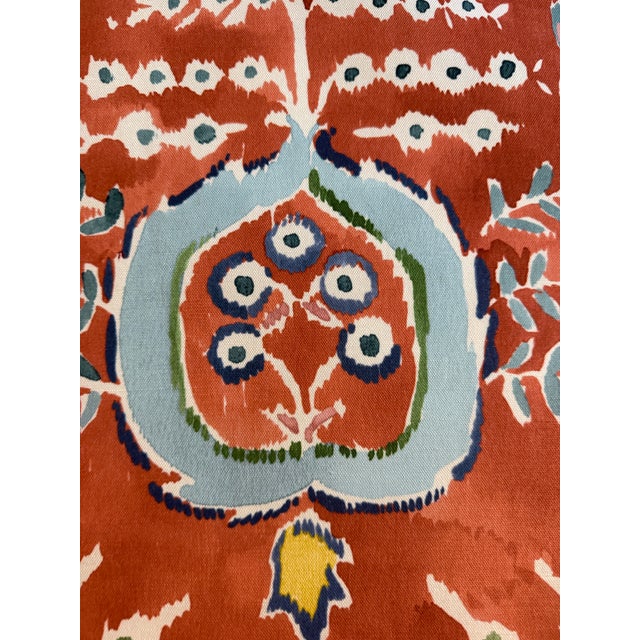 2020s Thibaut F916243 Mendoza Suzani Coral Fabric 8 Yards For Sale - Image 5 of 7