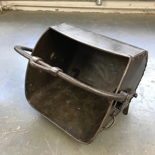 Late 19th Century Large 19th Century Industrial Steel Coal Drag Shovel Bucket For Sale - Image 5 of 10
