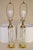 1960s Matched Pair Large Dresden Hollywood Regency Cut Crystal Glass Brass Column Table Lamps - a Pair For Sale - Image 13 of 15