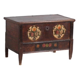Tyrolean Painted Dowry Chest by Amaru For Sale