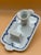 Ceramic Pair of Antique German Porcelain Chambersticks With Match Holders & Strikers, Circa 1900 For Sale - Image 7 of 9