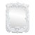 Serge Roche Style White Painted Wall Mirror For Sale