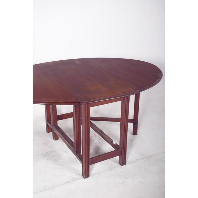European Flip Flap Oval-Top Table For Sale - Image 13 of 14