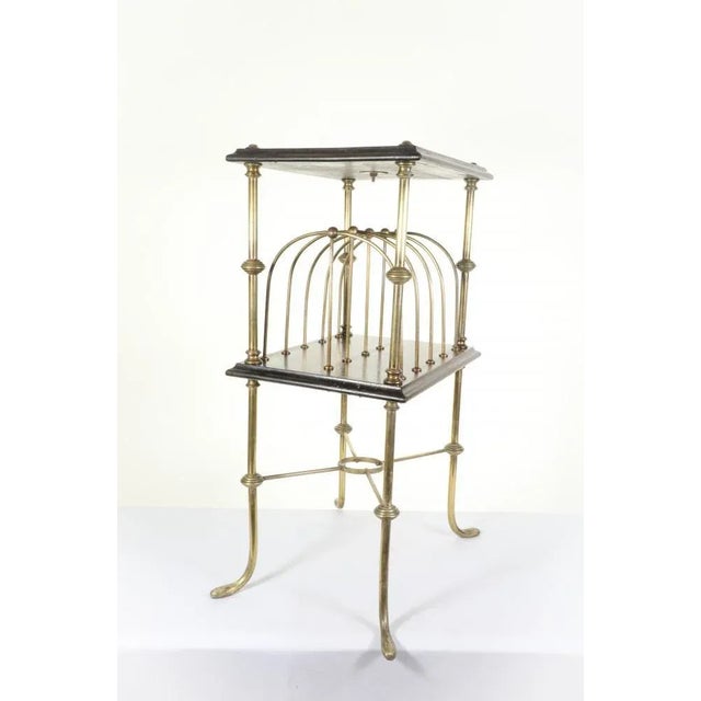 Metal Regency Style Brass Letter Table, 1920s For Sale - Image 7 of 13