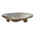 Gold Rimmed and Tri-Footed Natural Seashell Shell Iridescent Dish Made in Philippines For Sale