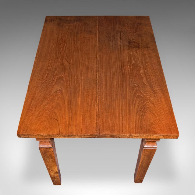 Wood Antique Four Seater Dining Table, English Walnut, Kitchen Diner, Edwardian, 1910 For Sale - Image 7 of 12