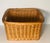 Beautiful vintage French market handmade wicker basket with handles and great proportions.