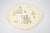 White Mid Century Grünstadt Germany Pottery Ceramic Cake Plate "Café de Paris" Vintage 1950s Platter Creme Off white Ivory Gold Rim | French For Sale - Image 8 of 12
