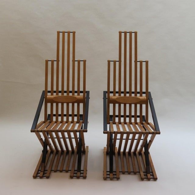 Mid-Century Modern Set of Yoga Chairs in Ash by Jim Warren, 1979 For Sale - Image 3 of 18