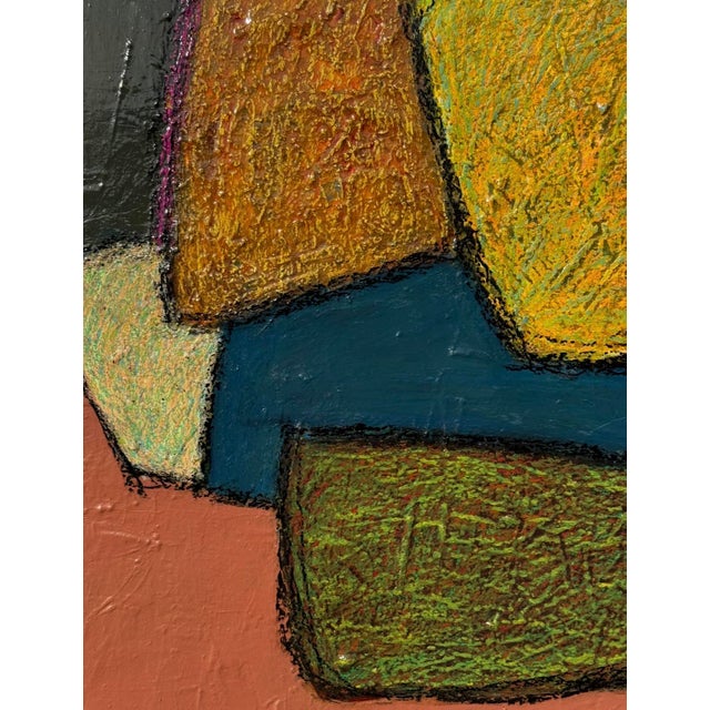 Drawing/Sketching Materials "Out of the Shadows" Original Mixed Media Abstract Painting on Canvas by Zac Woodiel For Sale - Image 7 of 13