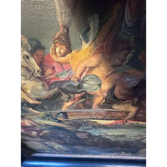 19th Century Oil on Canvas After Peter Paul Rubens, “The Battle of the Amazons” For Sale - Image 4 of 10