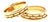 A Pair of Late 20th-Century 18k Yellow Gold Basket Weave Style Guard Rings, Size 6.5 For Sale