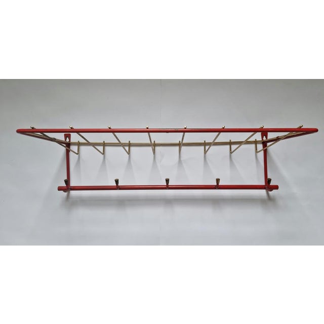 Mid-Century Wall Brass Coat Rack, Germany, 1969, in Very Good conditions. Designed 1960 to 1969