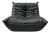 French Togo Lounge Chair in Black Leather by Michel Ducaroy for Ligne Roset, 1970s For Sale