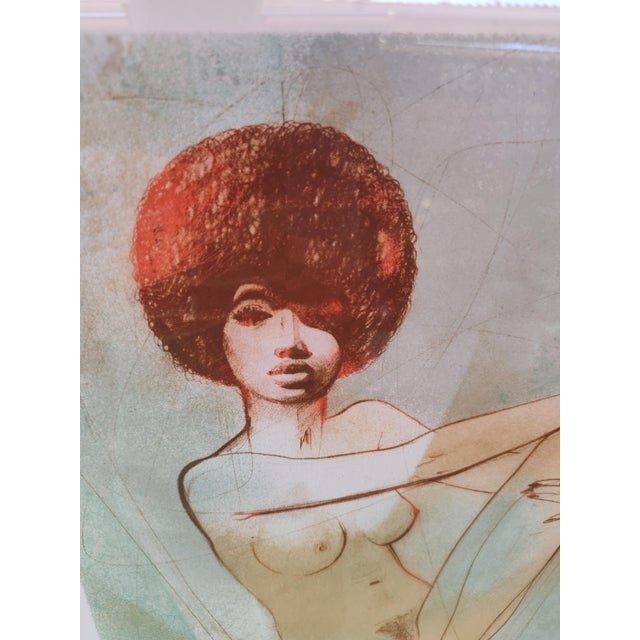 Lithograph by Jean Baptiste Valadié, 45/150. 1970s. Black Eve Original lithograph on wove paper, 55 x 39 cm. The work is...