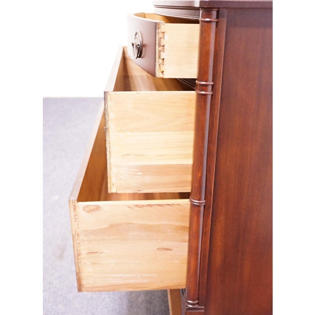Wood Huntley Furniture Solid Mahogany Traditional Duncan Phyfe Style 45" Three Drawer Chest 1830 For Sale - Image 7 of 14