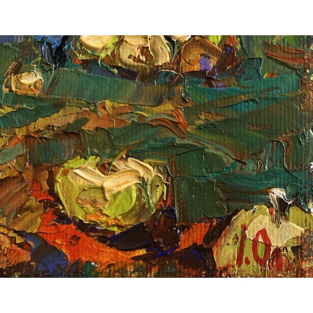 Textile Oil Painting Autumn Vegetable Gardens Oleksiy Ivanyuk For Sale - Image 7 of 8