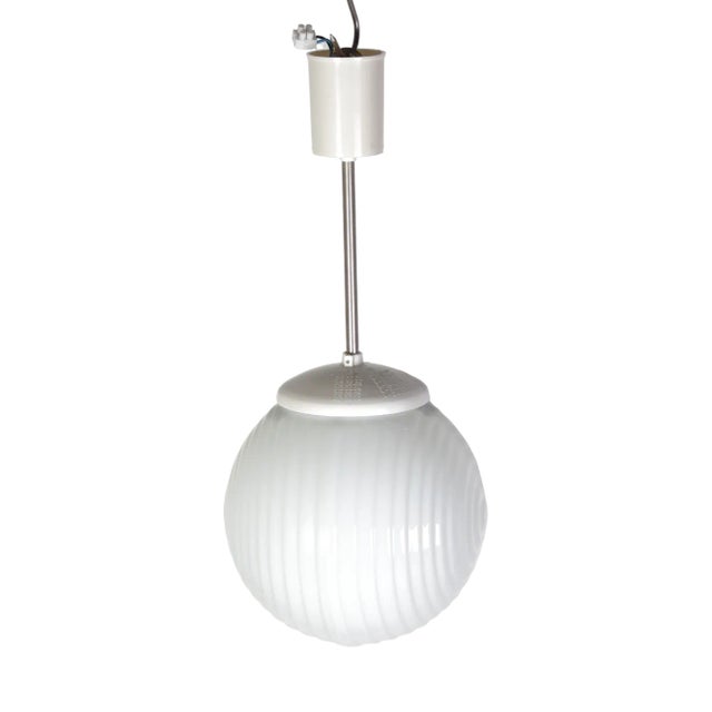 Mid-Century Czechoslovakian White Opaline Pendant, 1970s For Sale