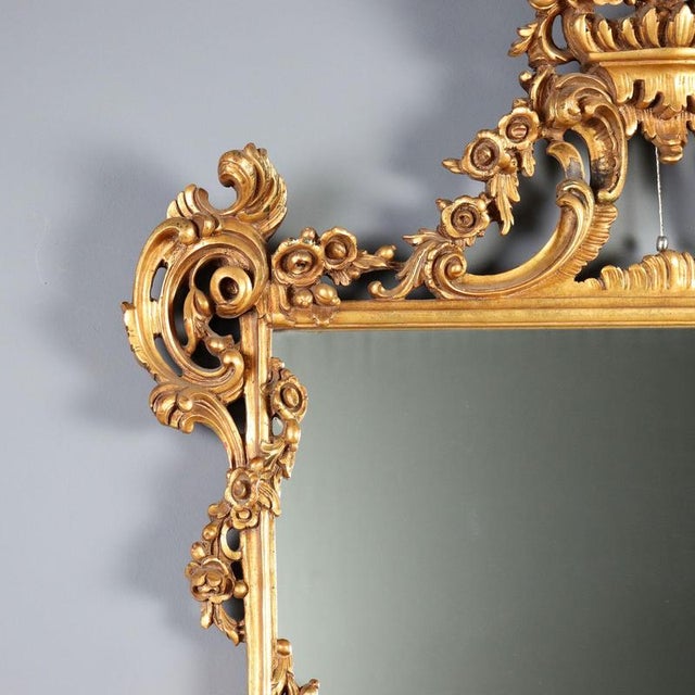 Early 20th Century Carved and Gilded Wood Mirror For Sale - Image 5 of 14