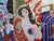 Purple Lin Chong "untitledOriginal Acrylic Painting on Paper Hand Signed For Sale - Image 8 of 10