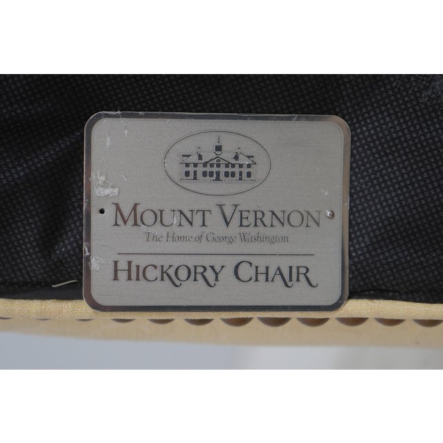 Hickory Chair Co Damask Upholstered Scrolled Leg Chair For Sale - Image 11 of 12