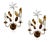 Gilt Floral Wall Lights attributed to Maison Bagues, France 1950s, Set of 2 For Sale