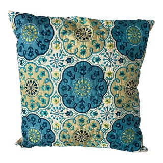 Vintage Moroccan Style Embroidered Pillow For Sale
