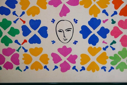 Henri Matisse Large Decoration With Masks Vintage MCM Lithographic