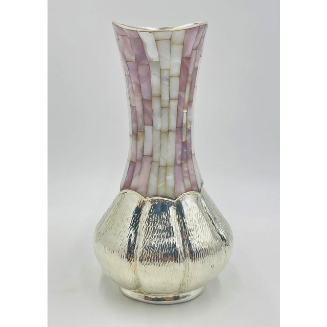 Los Castillo 1960s Los Castillo Silver-Plated & Mother of Pearl Water Pitcher, Mexican Modernism For Sale - Image 4 of 18