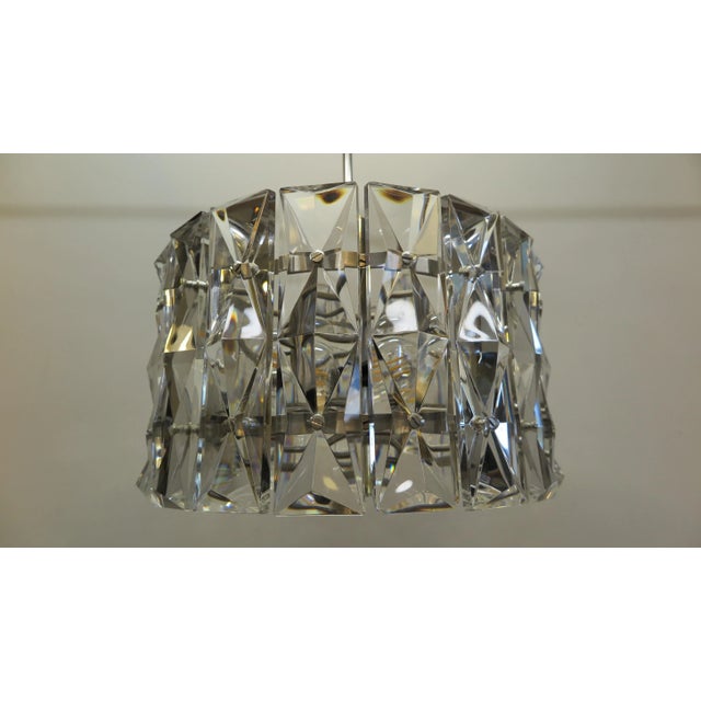 Transparent 1960s Kinkeldey Prism Faceted Crystal Pendant For Sale - Image 8 of 13