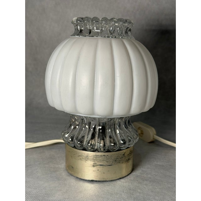 Mid-Century Modern Glass Night Lamps from Graewe, Germany, 1960s, Set of 2 For Sale - Image 3 of 9