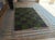 Forest Green Handmade Woolen Flat Weave Rug, Forest Green and Greyish Blue Checker Board Dhurrie - 5'x8' For Sale - Image 8 of 12