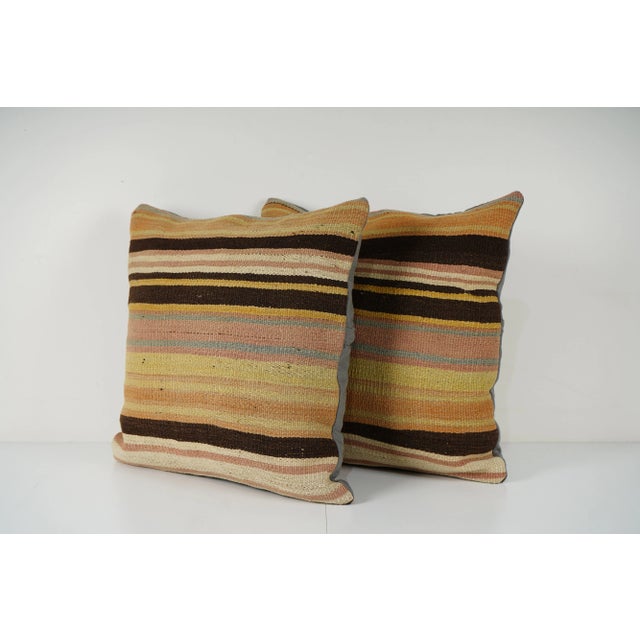 Handmade Turkish Rug Pillow Covers • Vintage Rug Decor Elevate your home decor with these exquisite 20" x 20" pillow...